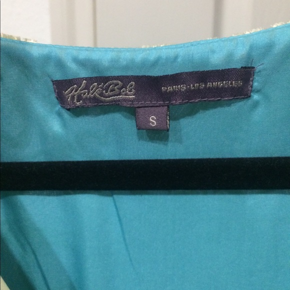 Oriental inspired silk dress with velvet overlay - Picture 3 of 3